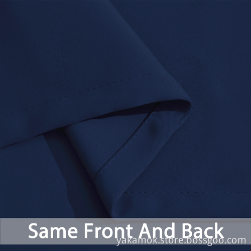 63 Inch Long Navy Blue Blackout Curtains